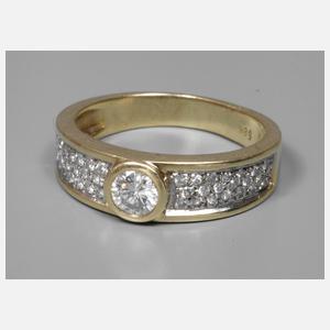 Damenring mit Brillanten, ca. 0,5 ct