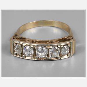 Damenring mit Diamantbesatz von ca. 1,5 ct