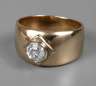 Herrenring mit Altschliffdiamant von ca. 0,6 ct