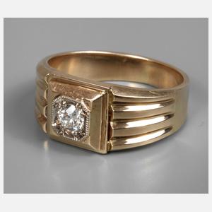 Herrenring mit Brillant ca. 0,5 ct