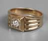 Herrenring mit Brillant ca. 0,5 ct