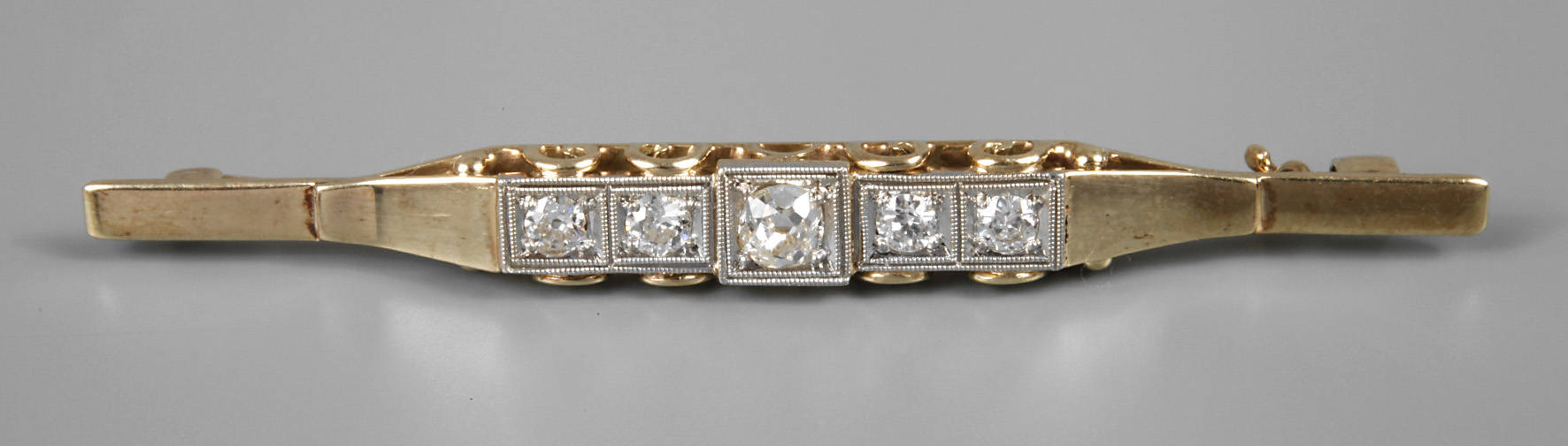 Stabbrosche mit Diamantbesatz ca. 0,6 ct