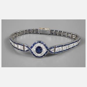 Hochwertiges Armband mit Saphiren und Diamanten
