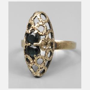 Damenring mit Saphiren