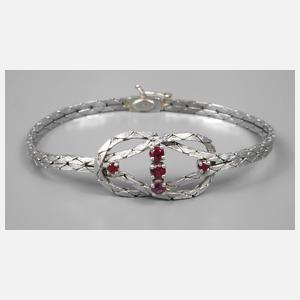 Damenarmband mit Rubinbesatz
