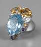 Prachtvoller Damenring mit Edelsteinbesatz