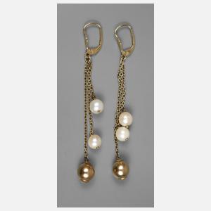 Paar Ohrhänger mit Perlen