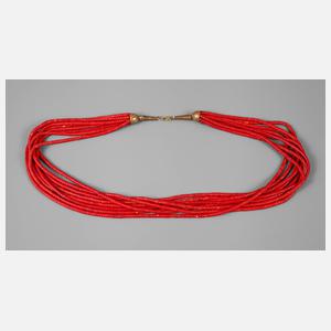 Mehrreihiges Korallencollier