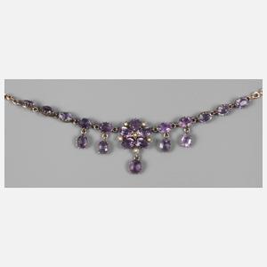 Collier mit Amethystperlen