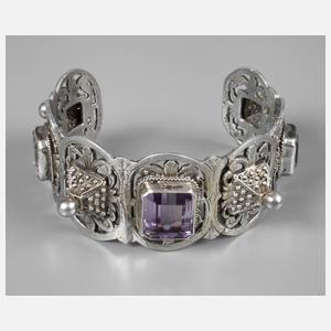 Armspange mit Amethystbesatz