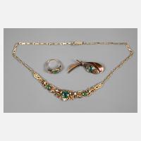 Schmuckset mit Turmalinbesatz111