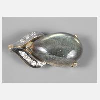 Anhänger mit Labradorit und Diamanten111