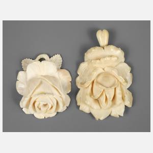 Paar Elfenbeinanhänger