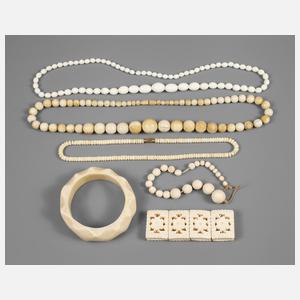 Konvolut Beinschmuck