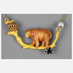 Collier mit Braunbär