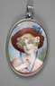 Feiner Anhänger mit Emailmalerei