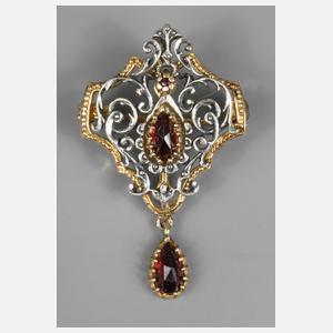 Brosche mit Granatbesatz