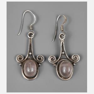Paar Ohrhänger mit Rosenquarz