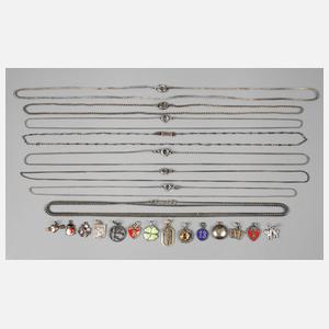 Konvolut Ketten und Anhänger