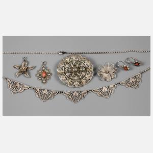 Schmuckkonvolut Filigranarbeit