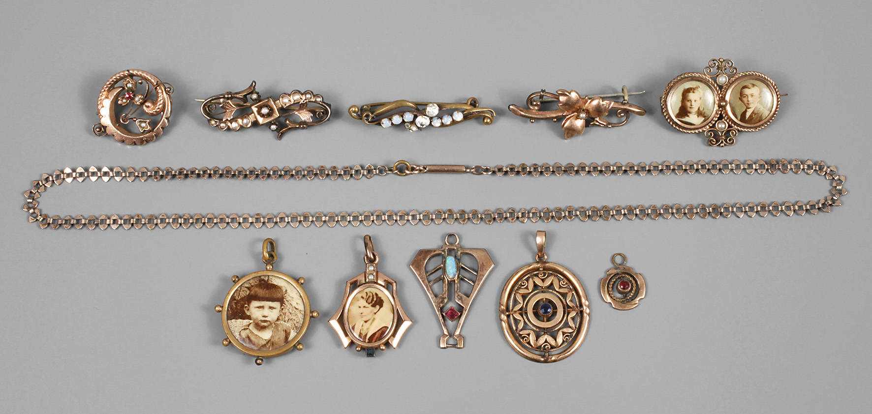 Konvolut Gründerzeitschmuck