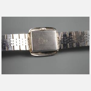 Damenarmbanduhr Weißgold mit Diamantbesatz