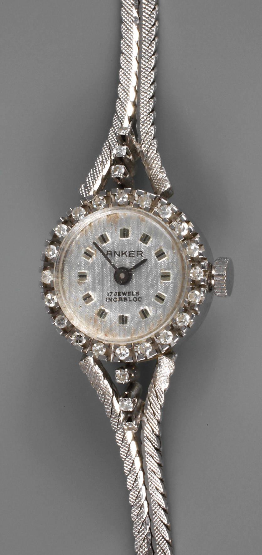 Damenarmbanduhr Weißgold mit Diamanten