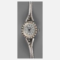 Damenarmbanduhr Weißgold mit Diamanten111