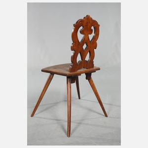 Vier Brettstühle Barock