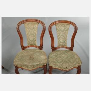 Vier Polsterstühle Louis Philippe