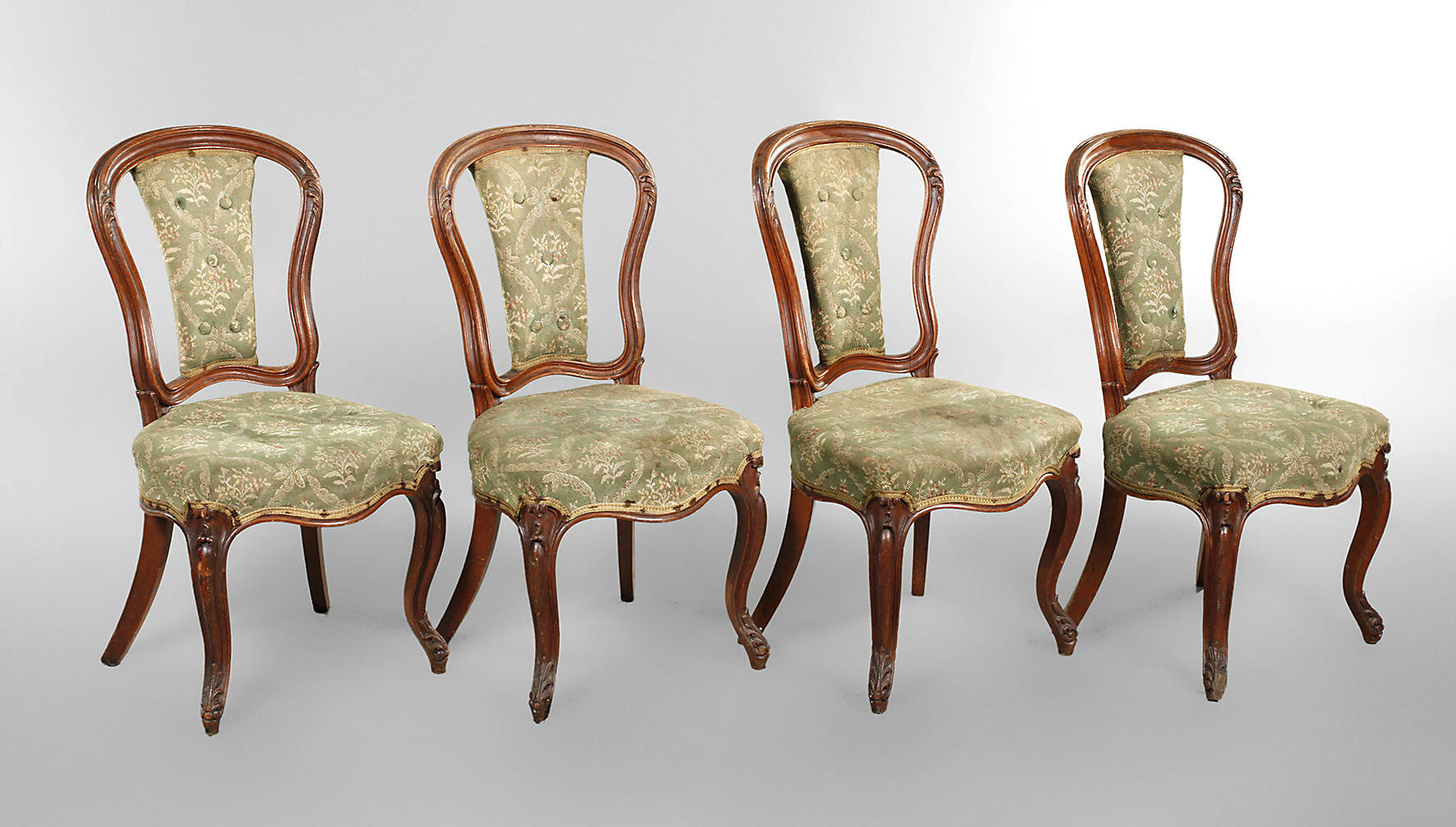 Vier Polsterstühle Louis Philippe