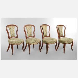 Vier Polsterstühle Louis Philippe
