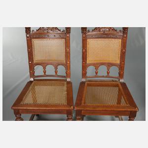 Vier ausgefallene Stühle Gründerzeit