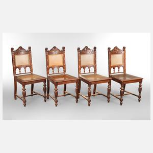 Vier ausgefallene Stühle Gründerzeit