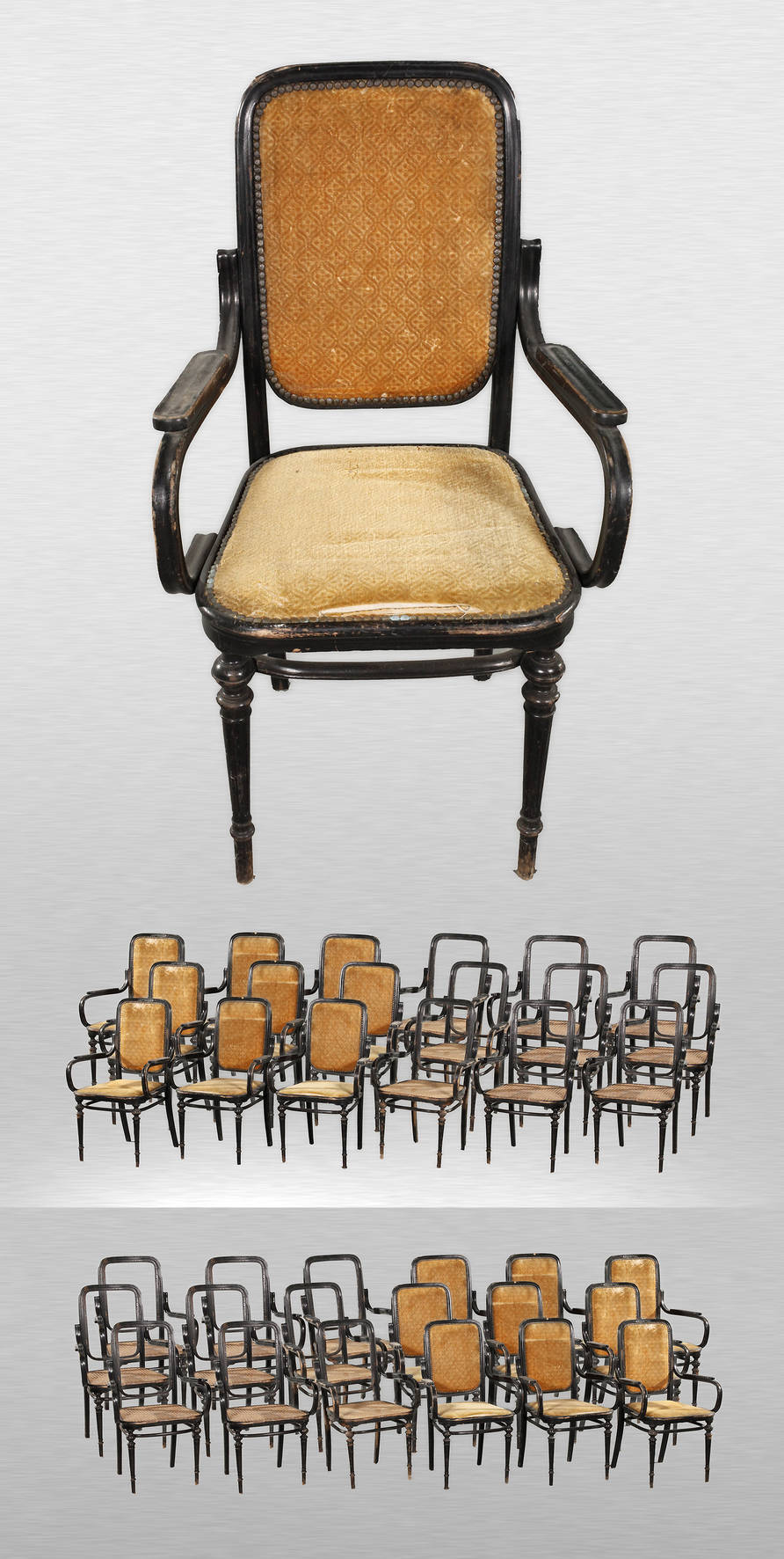 36 Armlehnstühle Thonet