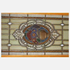 Zwei Bleiglasfenster Historismus