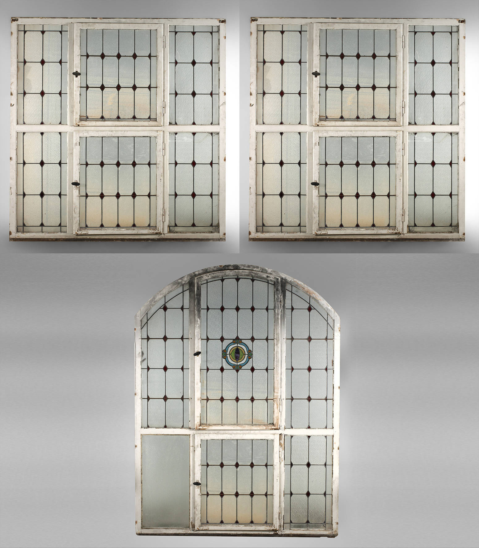 Drei große Fensterfronten Jugendstil