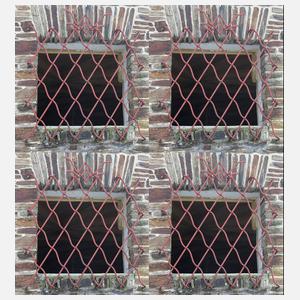 Vier Fenstergitter