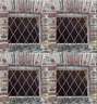 Vier Fenstergitter