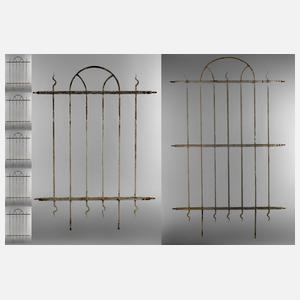 Sieben Fenstergitter Jugendstil