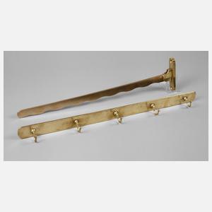 Zwei Handtuchhalter Messing