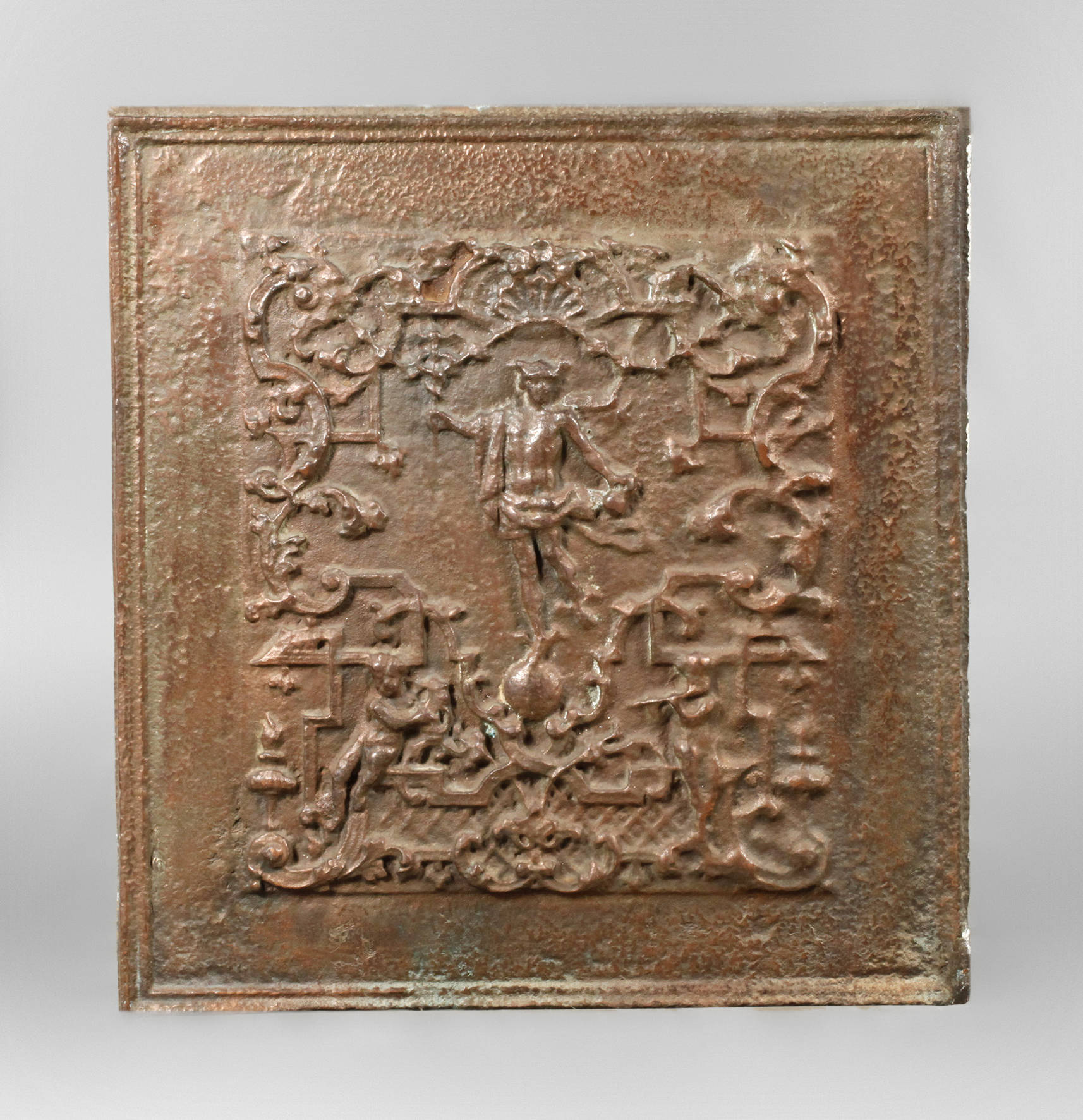 Kaminplatte mit Merkur