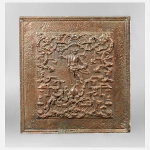 Kaminplatte mit Merkur