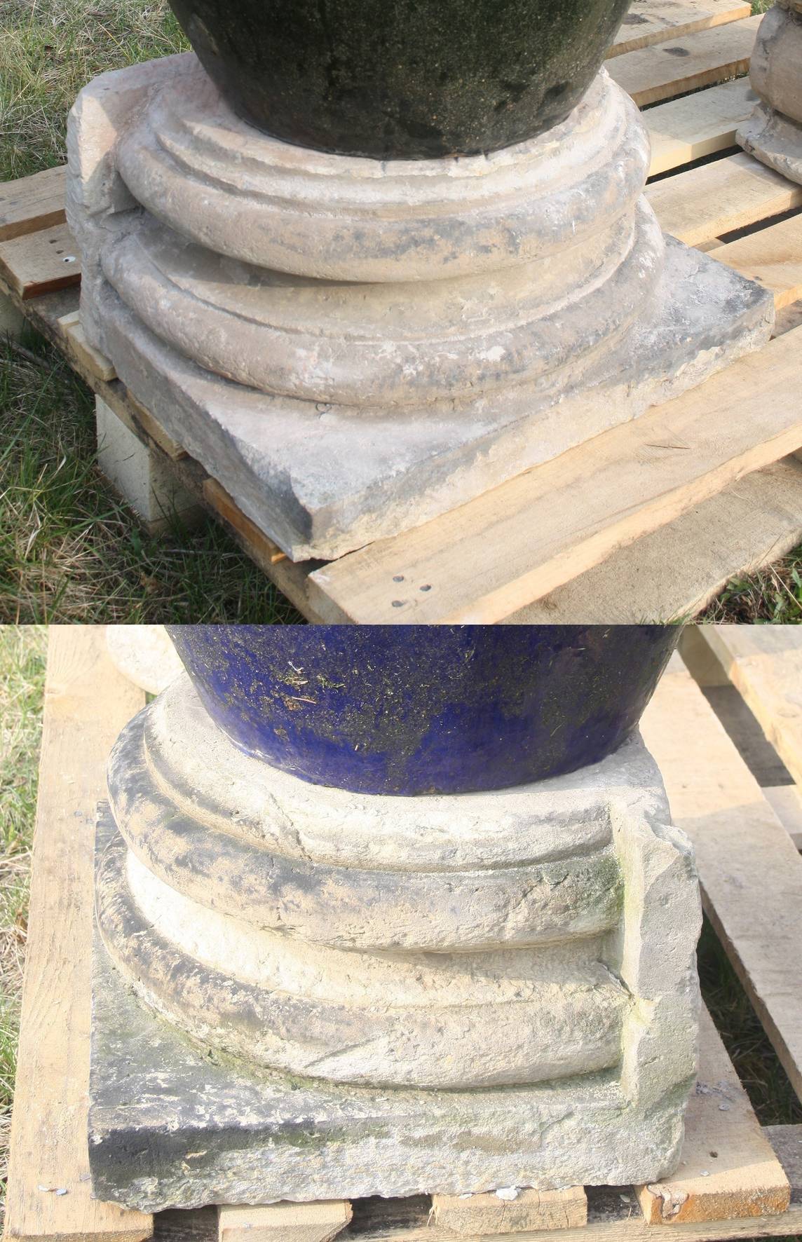 Paar Sandsteinsockel