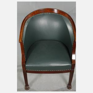 Schwerer Schreibtischsessel Jugendstil