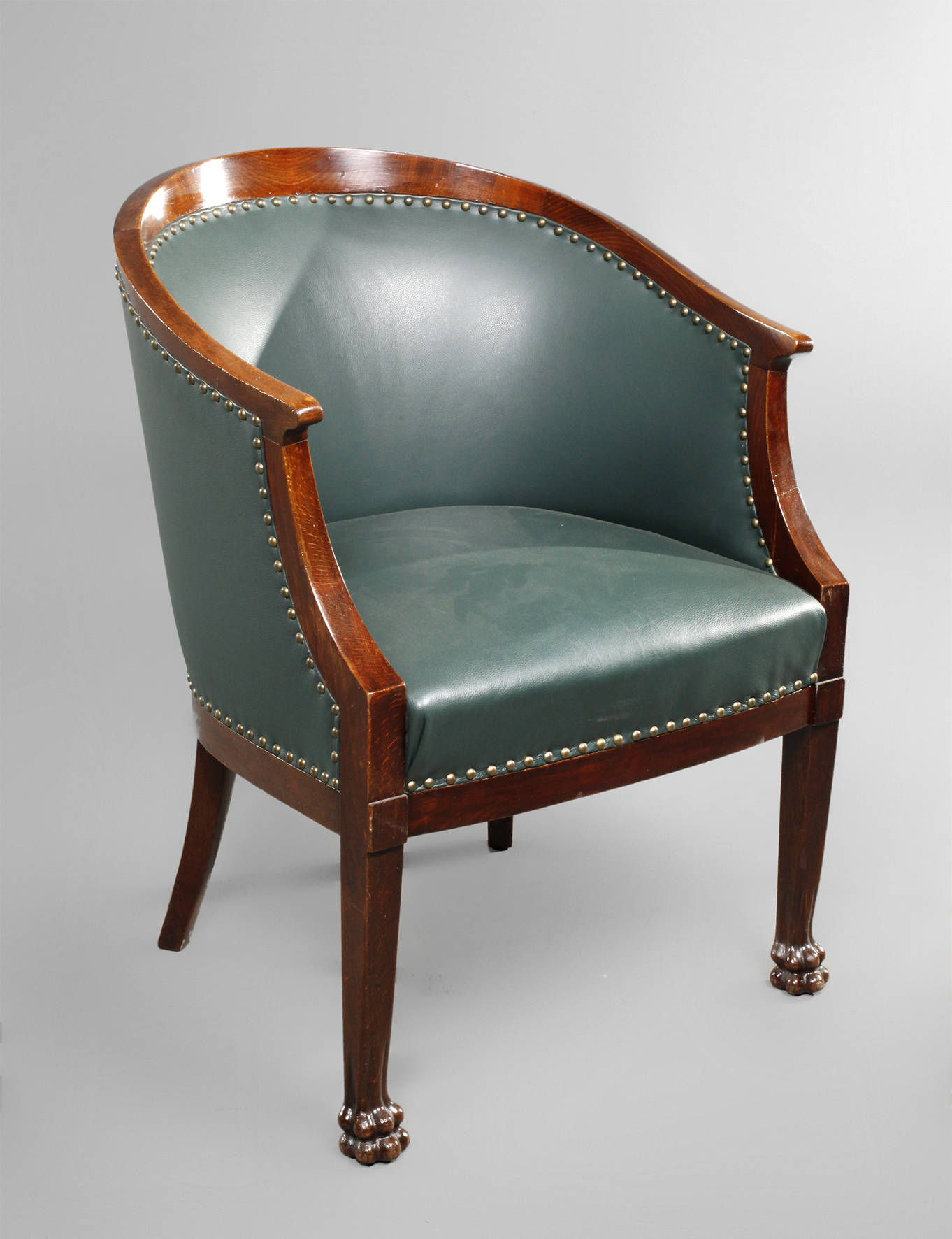 Schwerer Schreibtischsessel Jugendstil