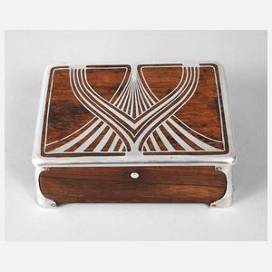 Zigarrendose mit Silberbeschlag