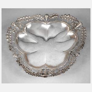 Silberschale Disteldekor