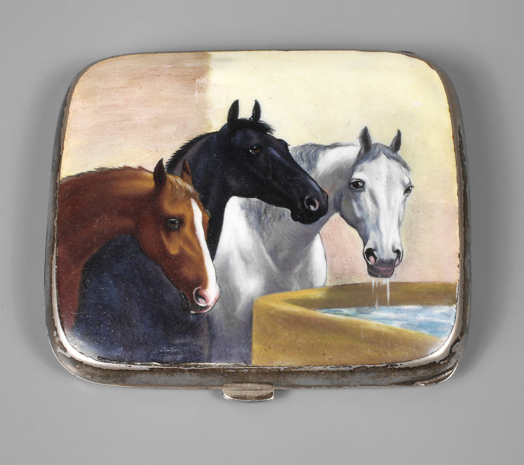Zigarettenetui Pferdemotiv