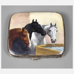 Zigarettenetui Pferdemotiv